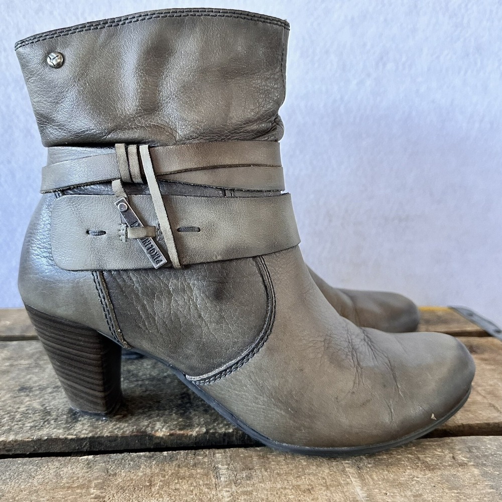 Pikolinos Grunge Heeled Ankle Boots BOHO Sz 7.5 EUR 38